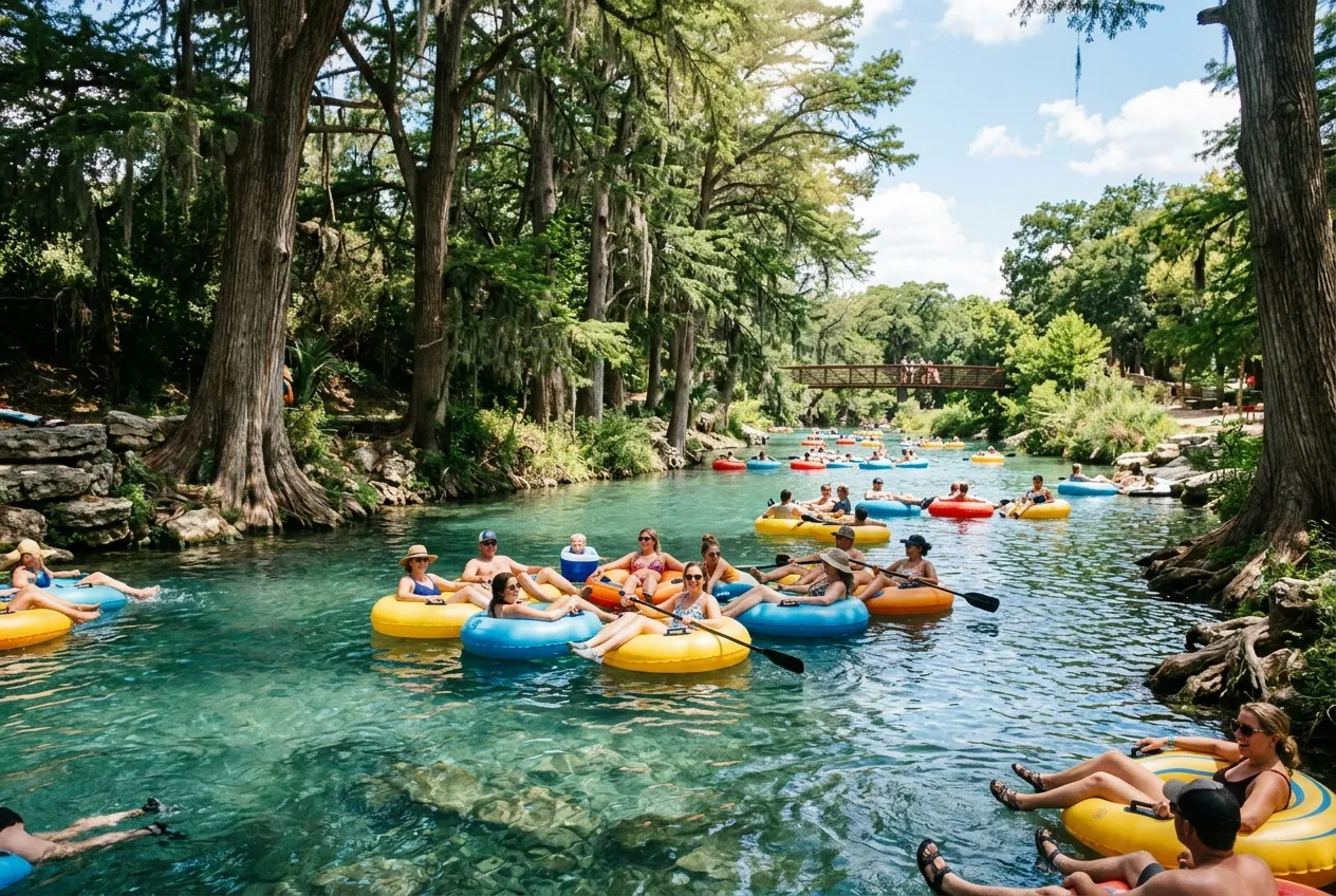 Comal River tubing in New Braunfels