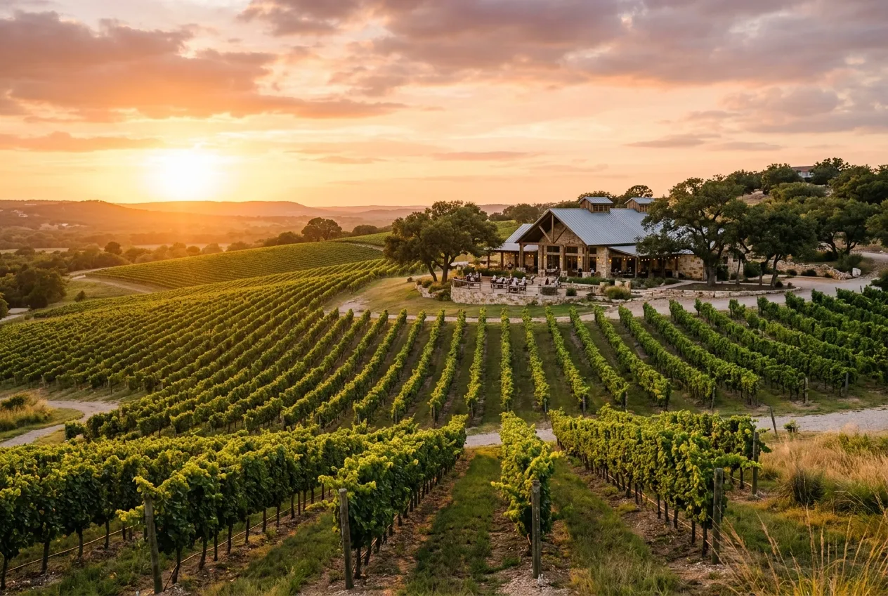 Hill Country winery vineyard